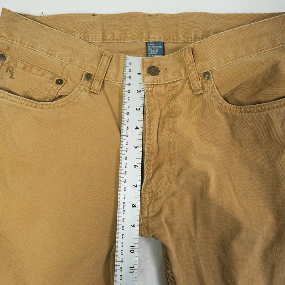 Polo Ralph‎ Lauren 650 Straight Leg Pants Mens 32x32 (Fits 32x30) Khaki Twill RL - Picture 9 of 9
